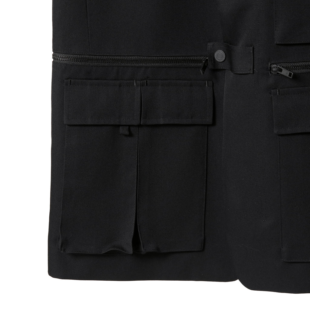 th products / 22AW 美品 ミリタリー テーラード ベスト / ウールギャバジン / 2022-JK42-M202 / size 2 (BLACK)