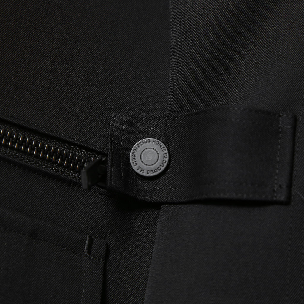 th products / 22AW 美品 ミリタリー テーラード ベスト / ウールギャバジン / 2022-JK42-M202 / size 2 (BLACK)