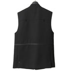 th products / 22AW 美品 ミリタリー テーラード ベスト / ウールギャバジン / 2022-JK42-M202 / size 2 (BLACK)