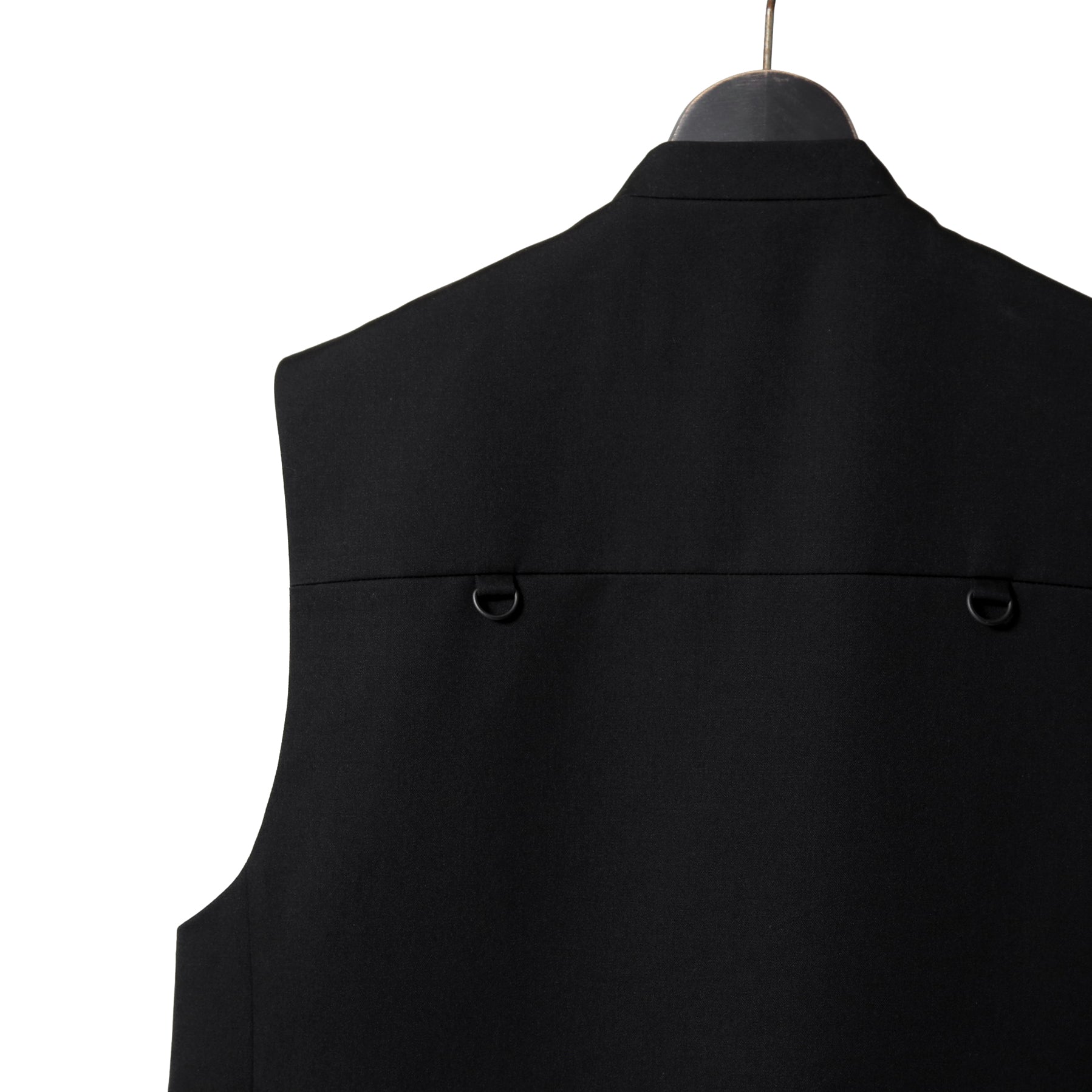 th products / 22AW 美品 ミリタリー テーラード ベスト / ウールギャバジン / 2022-JK42-M202 / size 2 (BLACK)