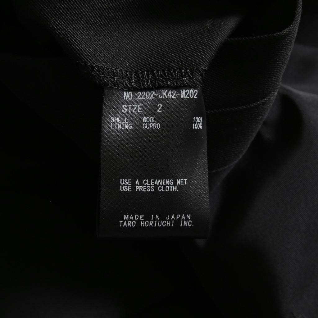 th products / 22AW 美品 ミリタリー テーラード ベスト / ウールギャバジン / 2022-JK42-M202 / size 2 (BLACK)