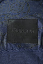 美品 イサムカタヤマバックラッシュ / レーヨン シルク ペイズリー総柄 シャツ / 1513-01 / size M (BLUE)