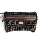 フェンディ / 2011年商品 美品 おまけ付 ズッカ柄 ムートン トート バッグ / SHOPING ROLL BAG MD / 8BH126 00EKE F0NCP / DARK GRAY