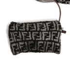 フェンディ / 2011年商品 美品 おまけ付 ズッカ柄 ムートン トート バッグ / SHOPING ROLL BAG MD / 8BH126 00EKE F0NCP / DARK GRAY