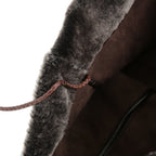 フェンディ / 2011年商品 美品 おまけ付 ズッカ柄 ムートン トート バッグ / SHOPING ROLL BAG MD / 8BH126 00EKE F0NCP / DARK GRAY