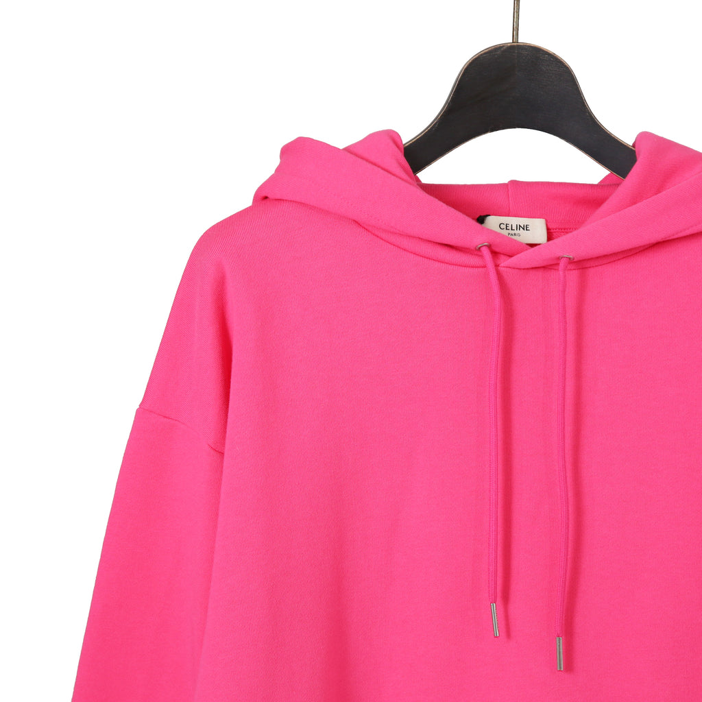 新品 CELINE セリーヌ / 21SS LOOSE HOODIE WHIT HOOD LOGO / 2Y499052H / ロゴ フード パーカー / size S (PINK)