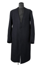 新品 incarnation インカネーション / 24AW 現行パターン WOOL LINED LAPELLESS LONG COAT size M (NAVY BLACK) T92 ウール コート
