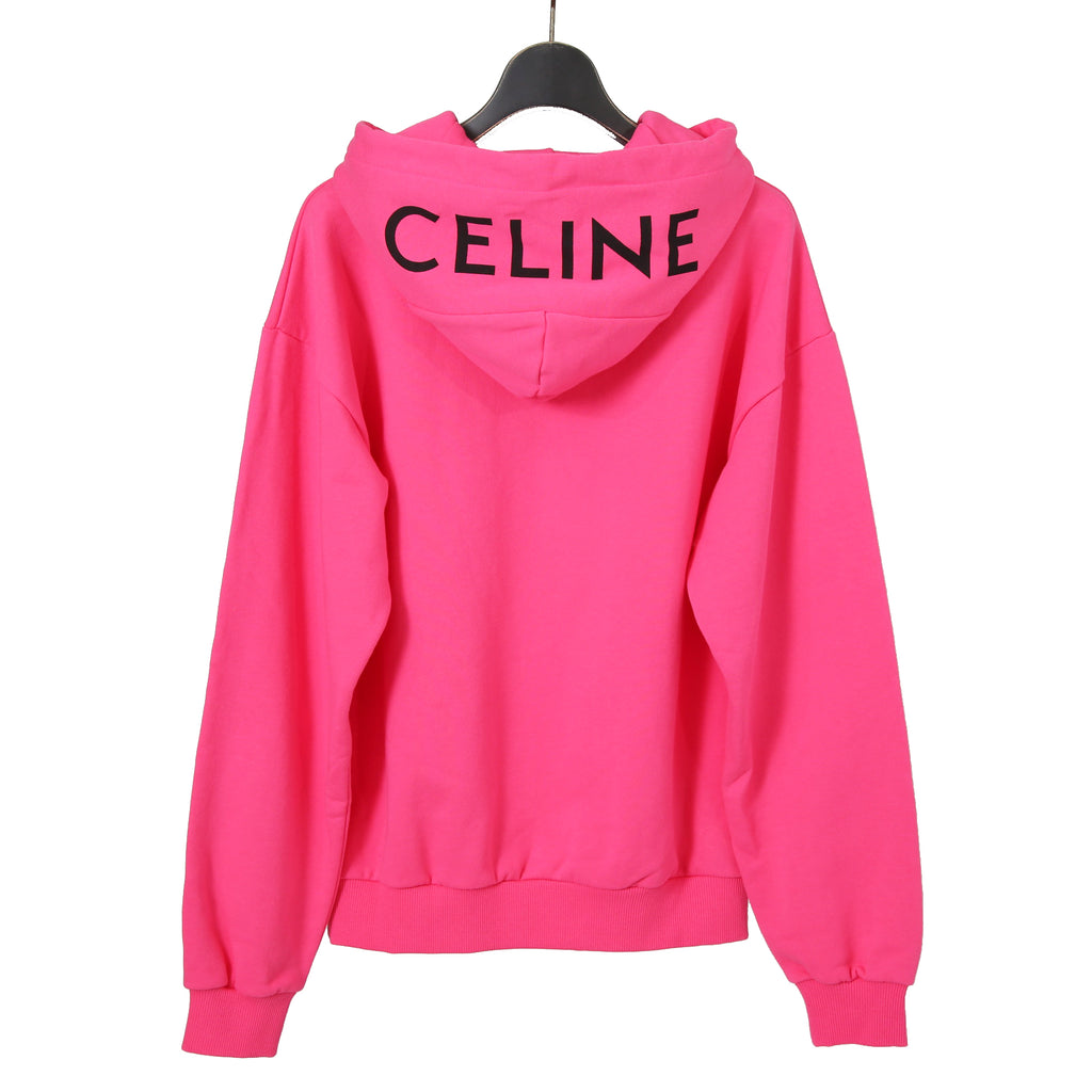新品 CELINE セリーヌ / 21SS LOOSE HOODIE WHIT HOOD LOGO / 2Y499052H / ロゴ フード パーカー / size S (PINK)