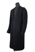 新品 incarnation インカネーション / 24AW 現行パターン WOOL LINED LAPELLESS LONG COAT size M (NAVY BLACK) T92 ウール コート