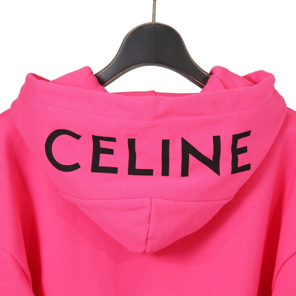 新品 CELINE セリーヌ / 21SS LOOSE HOODIE WHIT HOOD LOGO / 2Y499052H / ロゴ フード パーカー / size S (PINK)