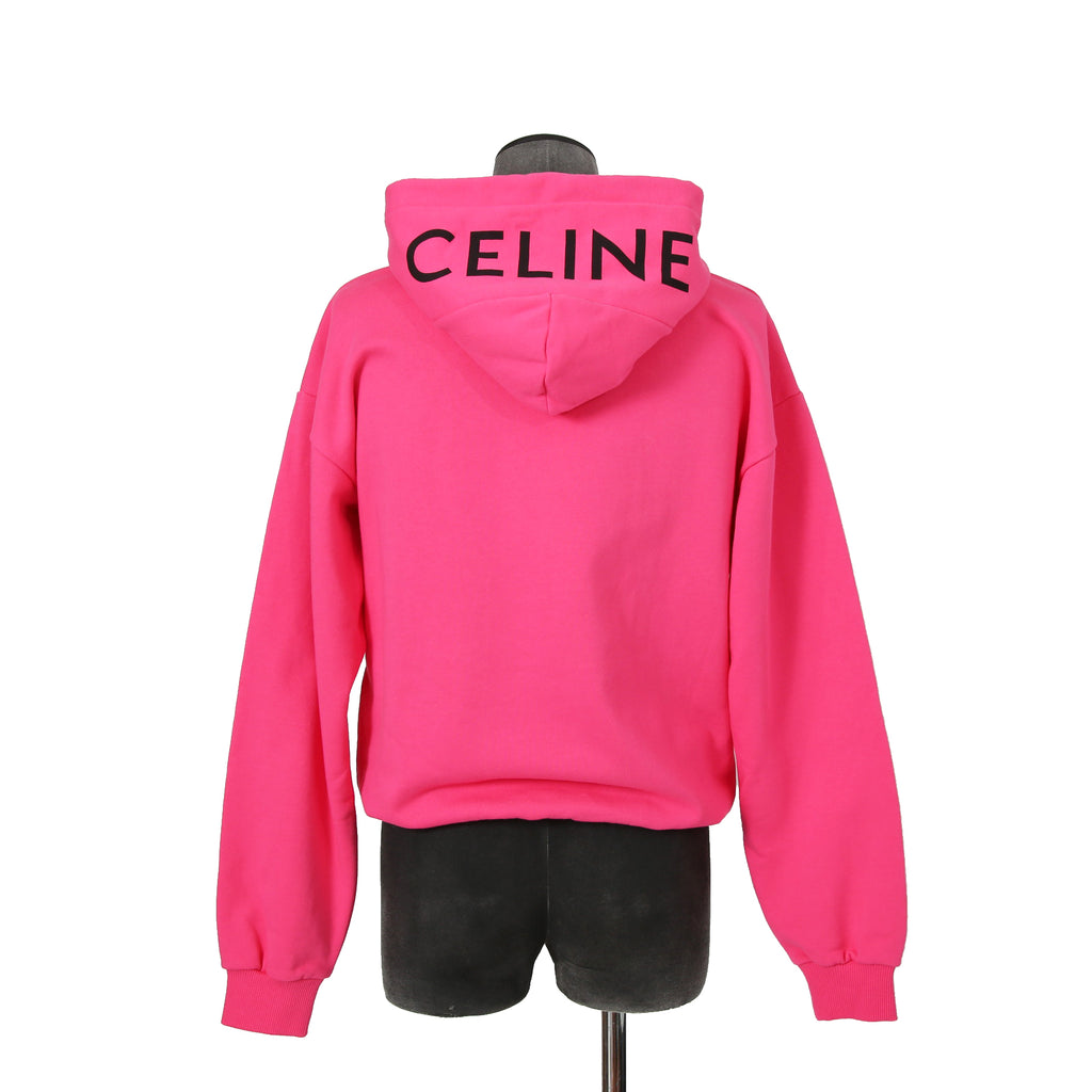 新品 CELINE セリーヌ / 21SS LOOSE HOODIE WHIT HOOD LOGO / 2Y499052H / ロゴ フード パーカー / size S (PINK)