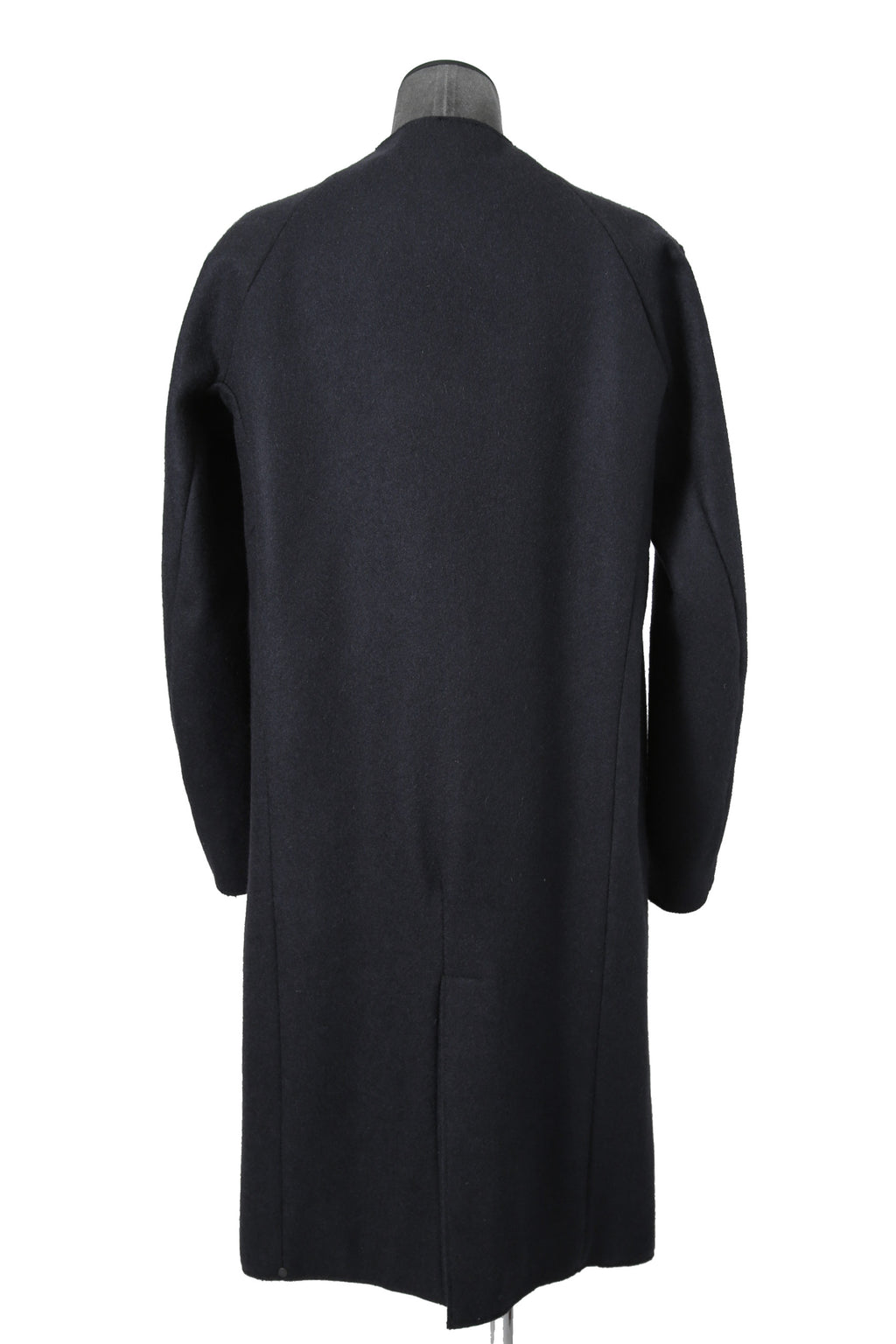 新品 incarnation インカネーション / 24AW 現行パターン WOOL LINED LAPELLESS LONG COAT size M (NAVY BLACK) T92 ウール コート