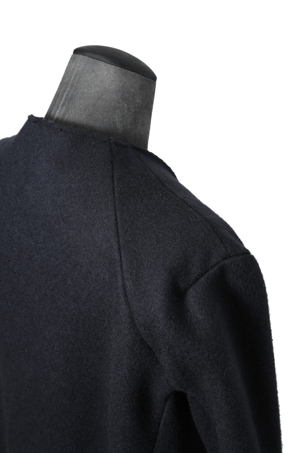 新品 incarnation インカネーション / 24AW 現行パターン WOOL LINED LAPELLESS LONG COAT size M (NAVY BLACK) T92 ウール コート