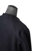 新品 incarnation インカネーション / 24AW 現行パターン WOOL LINED LAPELLESS LONG COAT size M (NAVY BLACK) T92 ウール コート