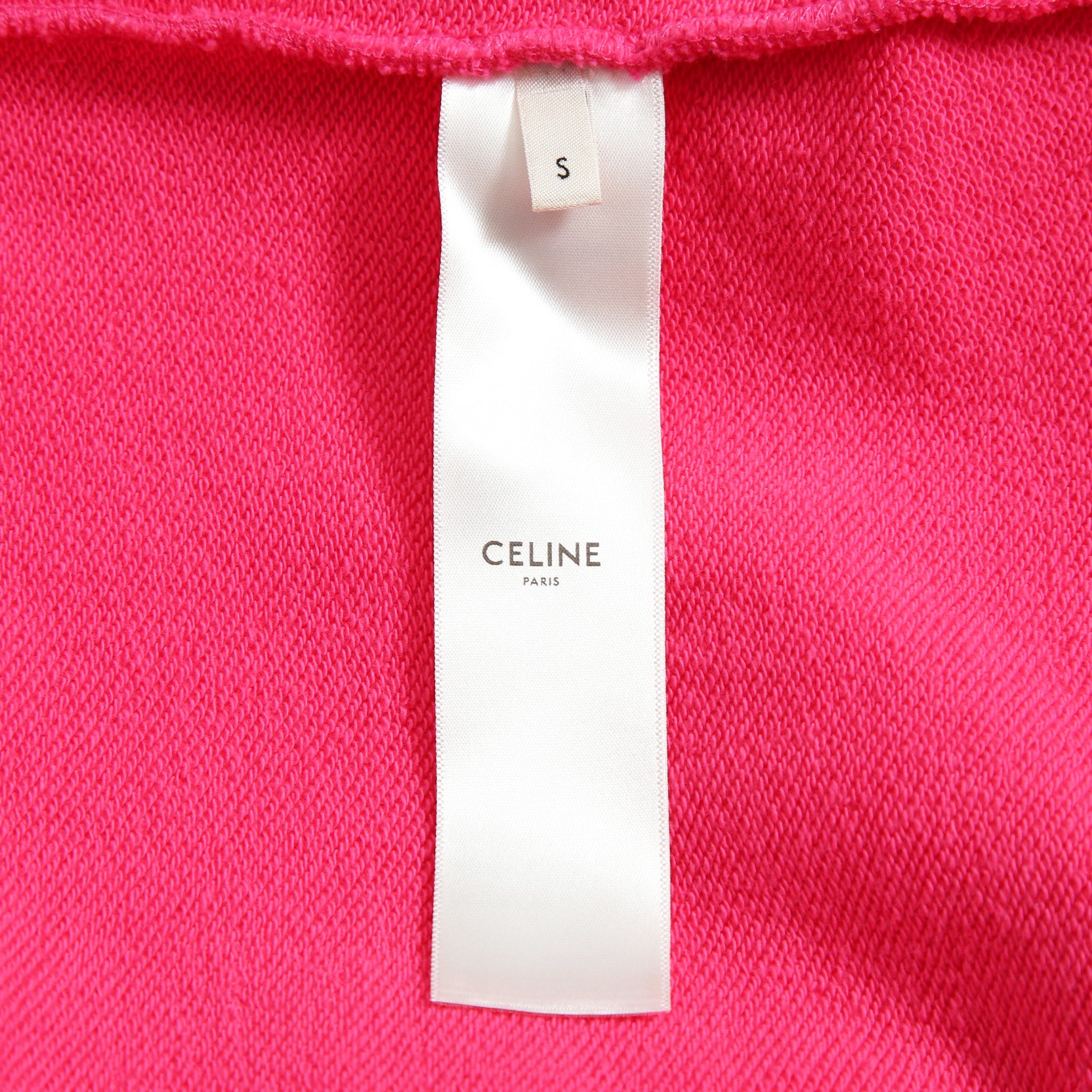 新品 CELINE セリーヌ / 21SS LOOSE HOODIE WHIT HOOD LOGO / 2Y499052H / ロゴ フード パーカー / size S (PINK)