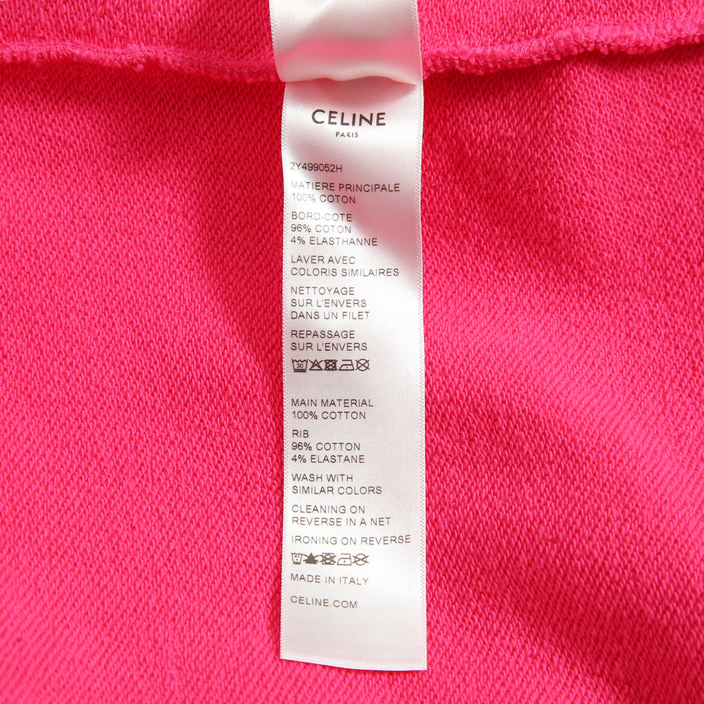 新品 CELINE セリーヌ / 21SS LOOSE HOODIE WHIT HOOD LOGO / 2Y499052H / ロゴ フード パーカー / size S (PINK)
