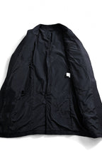 新品 incarnation インカネーション / 24AW 現行パターン WOOL LINED LAPELLESS LONG COAT size M (NAVY BLACK) T92 ウール コート