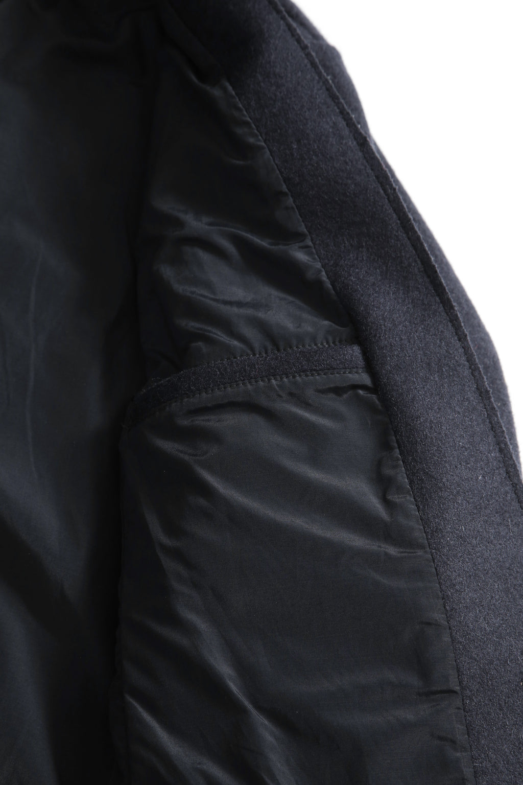 新品 incarnation インカネーション / 24AW 現行パターン WOOL LINED LAPELLESS LONG COAT size M (NAVY BLACK) T92 ウール コート