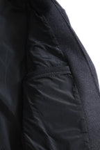 新品 incarnation インカネーション / 24AW 現行パターン WOOL LINED LAPELLESS LONG COAT size M (NAVY BLACK) T92 ウール コート