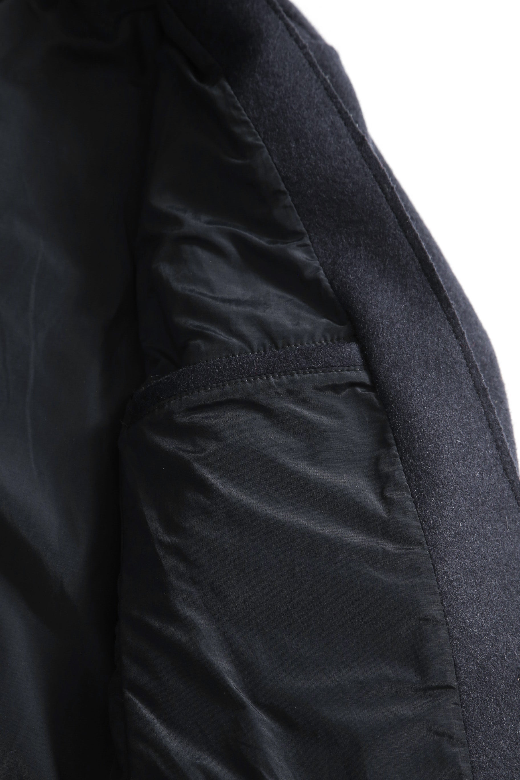 新品 incarnation インカネーション / 24AW 現行パターン WOOL LINED LAPELLESS LONG COAT size M (NAVY BLACK) T92 ウール コート