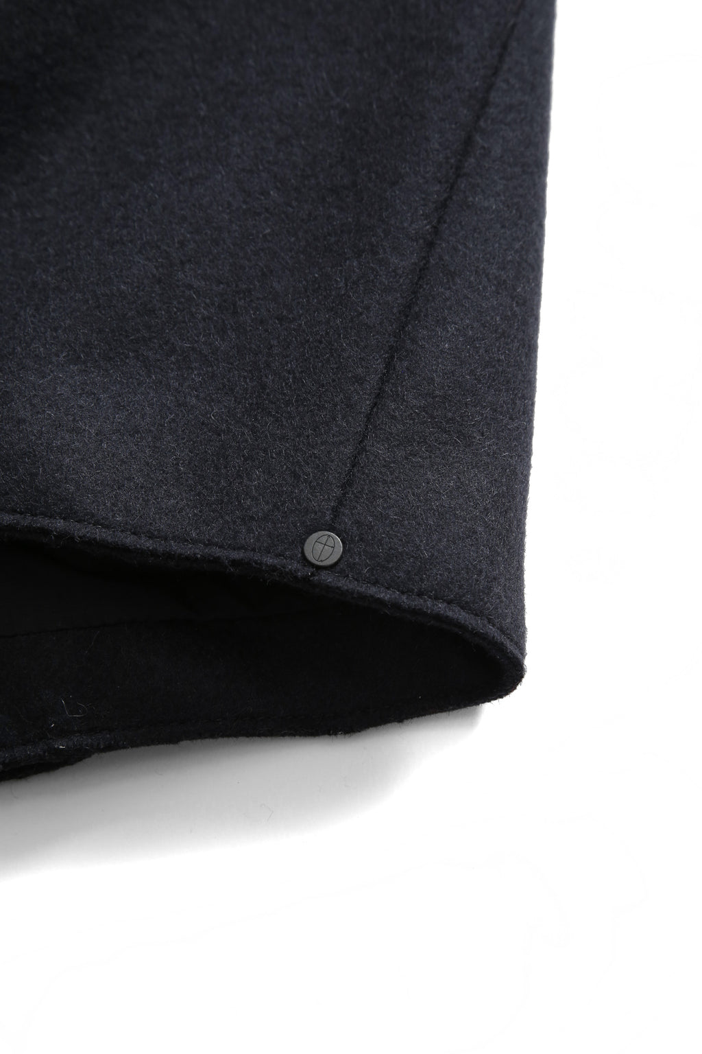 新品 incarnation インカネーション / 24AW 現行パターン WOOL LINED LAPELLESS LONG COAT size M (NAVY BLACK) T92 ウール コート