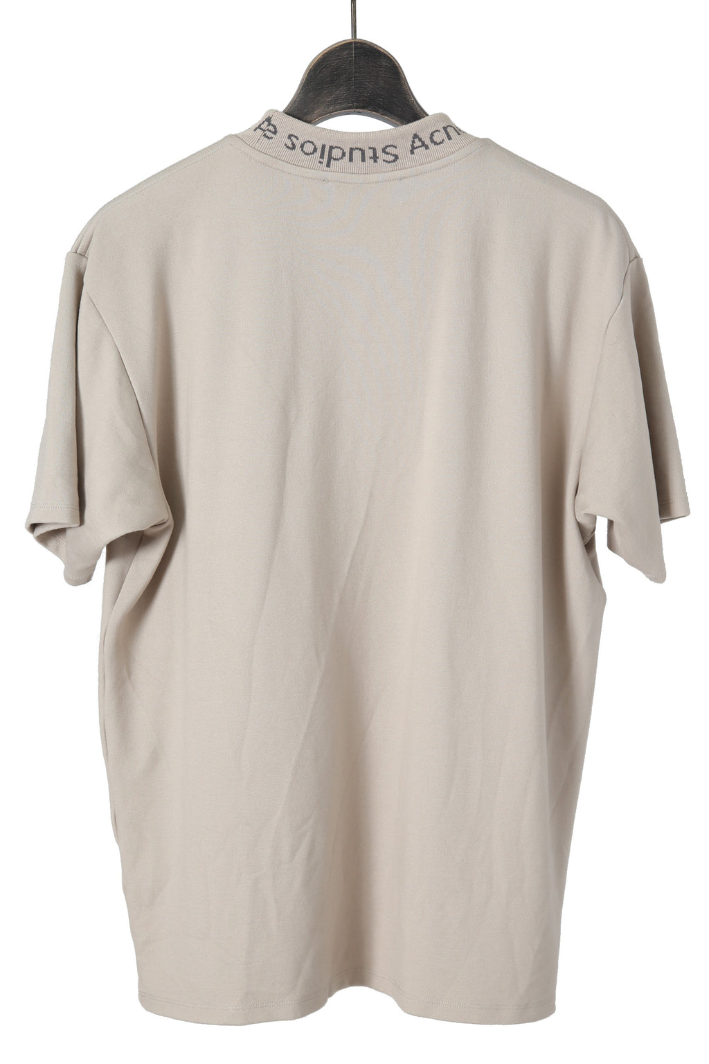 美品 Acne Studios アクネ ストゥディオズ / Navid ネックロゴ 半袖 Tシャツ / size M (BEIGE) メンズ
