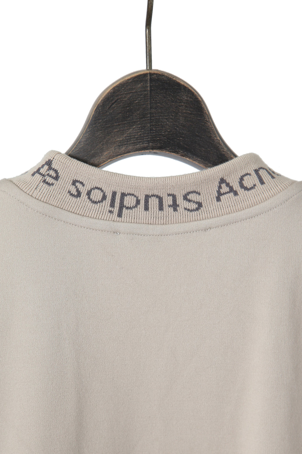 美品 Acne Studios アクネ ストゥディオズ / Navid ネックロゴ 半袖 Tシャツ / size M (BEIGE) メンズ