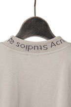 美品 Acne Studios アクネ ストゥディオズ / Navid ネックロゴ 半袖 Tシャツ / size M (BEIGE) メンズ