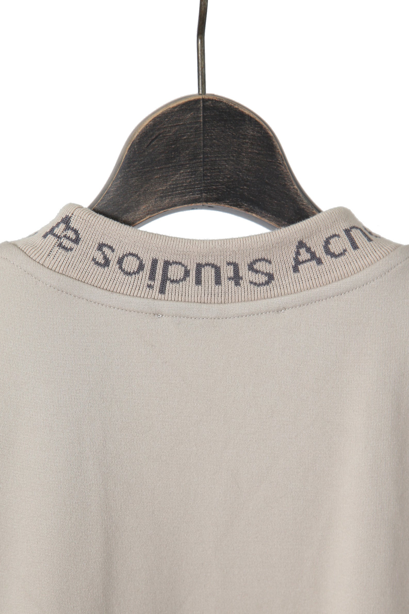 美品 Acne Studios アクネ ストゥディオズ / Navid ネックロゴ 半袖 Tシャツ / size M (BEIGE) メンズ