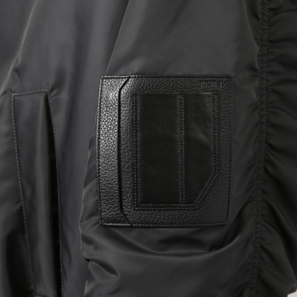 Juun.J ジュンジー / 23AW Denim Vest Detachable Nylon MA-1 Jumper / ボンバージャケット / size 46 (GREY BLACK)