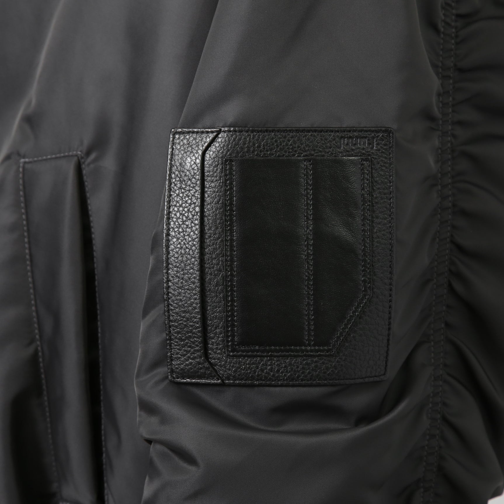 Juun.J ジュンジー / 23AW Denim Vest Detachable Nylon MA-1 Jumper / ボンバージャケット / size 46 (GREY BLACK)