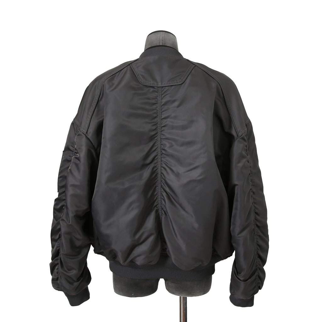 Juun.J ジュンジー / 23AW Denim Vest Detachable Nylon MA-1 Jumper / ボンバージャケット / size 46 (GREY BLACK)