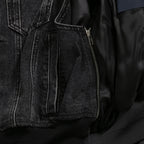 Juun.J ジュンジー / 23AW Denim Vest Detachable Nylon MA-1 Jumper / ボンバージャケット / size 46 (GREY BLACK)