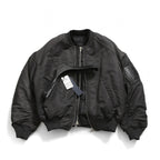 Juun.J ジュンジー / 23AW Denim Vest Detachable Nylon MA-1 Jumper / ボンバージャケット / size 46 (GREY BLACK)