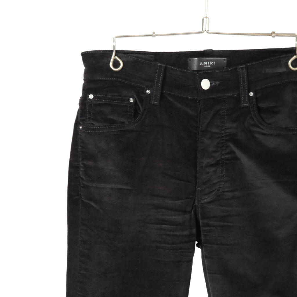 AMIRI アミリ / ストレッチ ベルベット スキニーデニム パンツ / size 30 (BLACK) ベロア