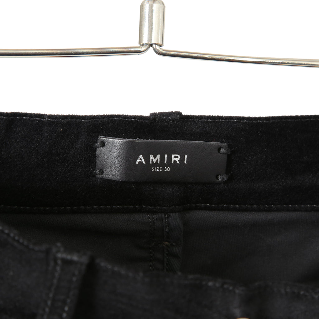 AMIRI アミリ / ストレッチ ベルベット スキニーデニム パンツ / size 30 (BLACK) ベロア