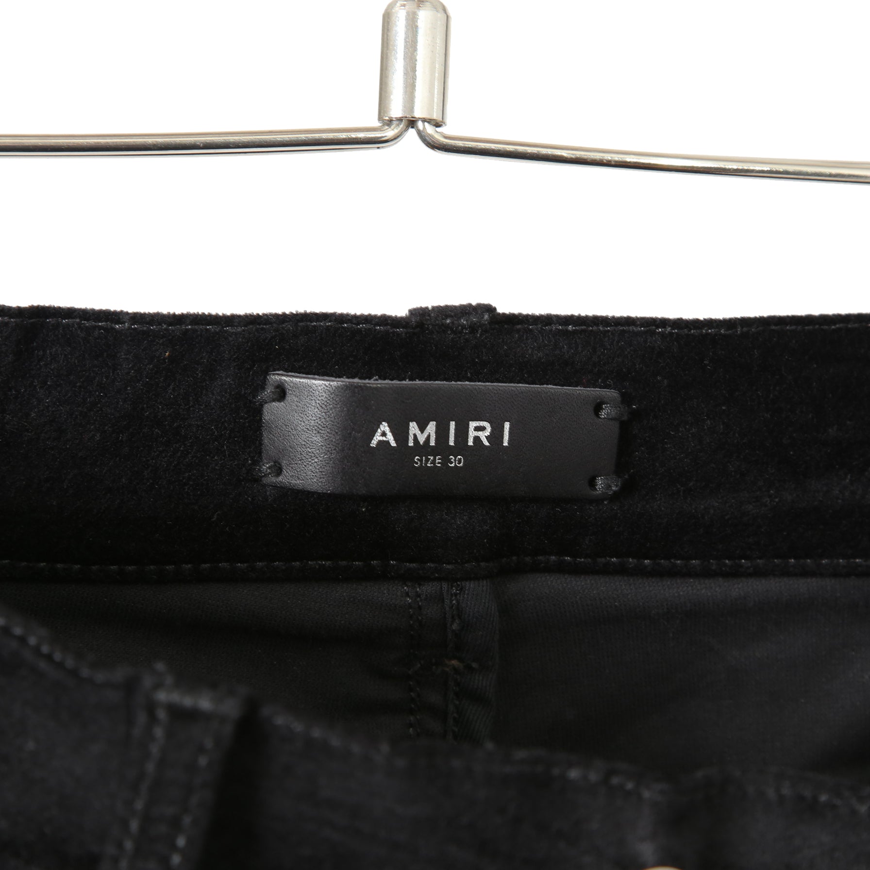AMIRI アミリ / ストレッチ ベルベット スキニーデニム パンツ / size 30 (BLACK) ベロア