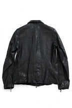 新品 24AW イサムカタヤマバックラッシュ The Line イタリーカーフ製品染め 襟付き レザーライダース ジャケット size S (MIDNIGHT BLACK)
