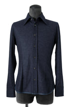 美品 イサムカタヤマバックラッシュ / ストレッチ ウール シャツ / 1552-02 / size M (NAVY)