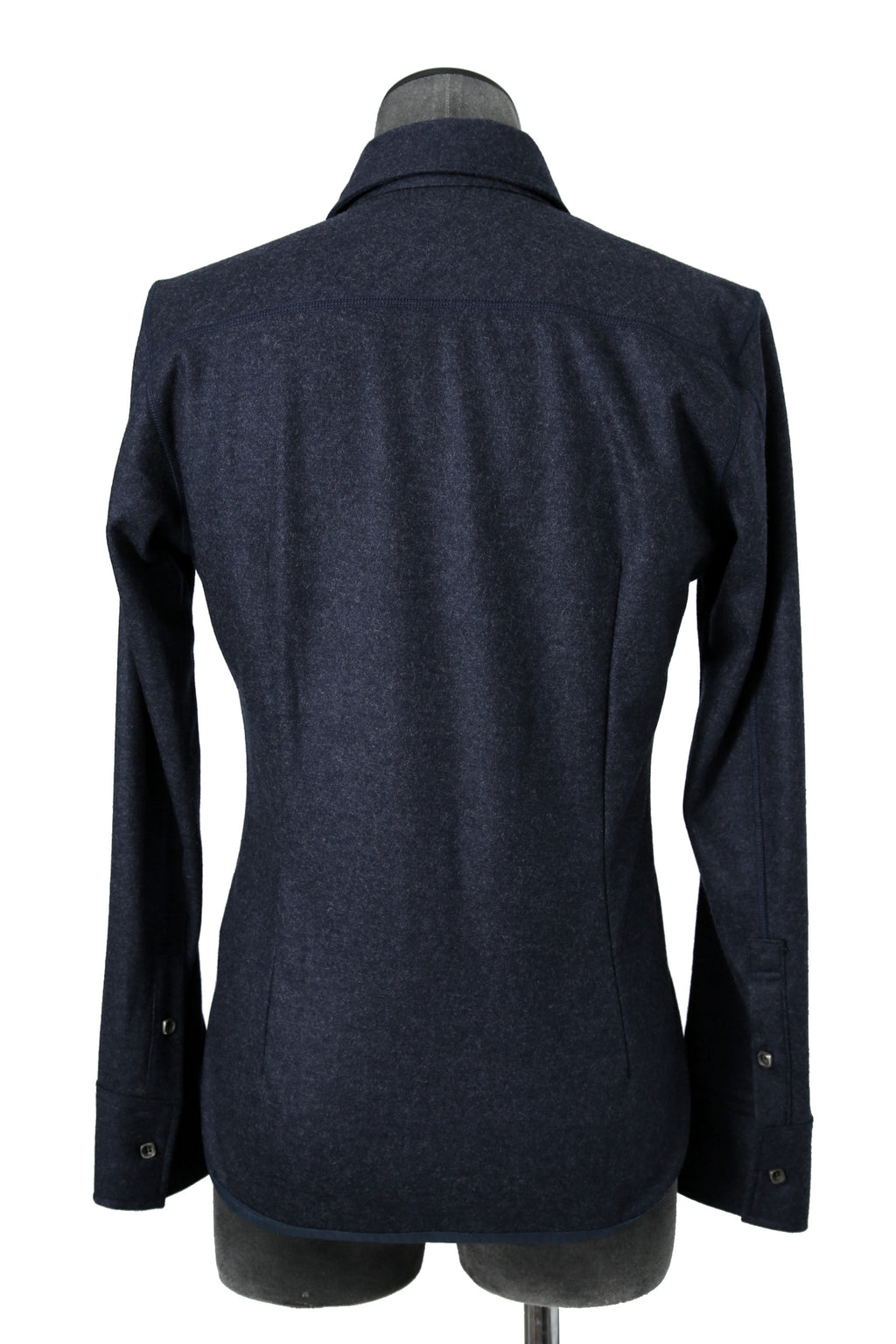 美品 イサムカタヤマバックラッシュ / ストレッチ ウール シャツ / 1552-02 / size M (NAVY)