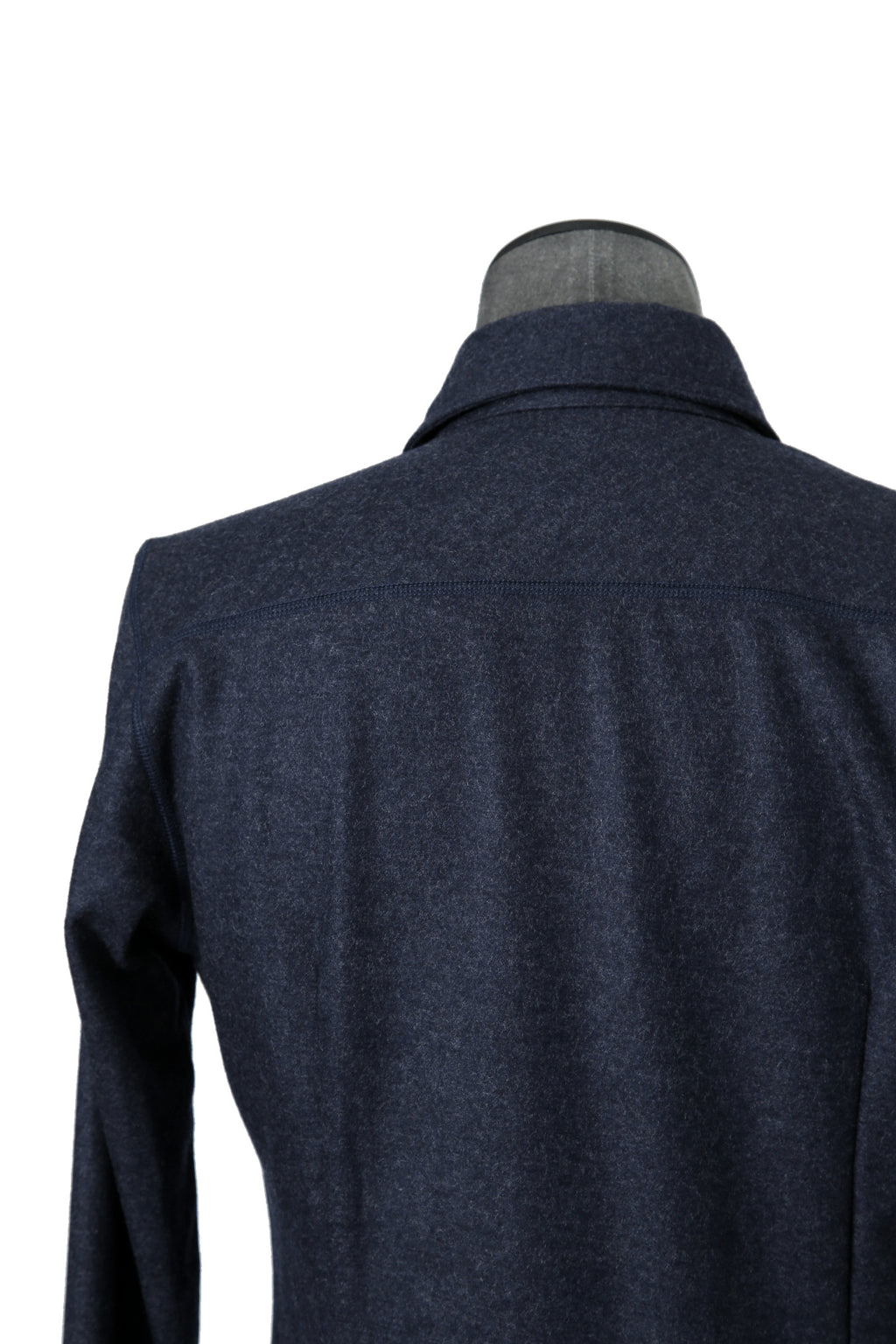 美品 イサムカタヤマバックラッシュ / ストレッチ ウール シャツ / 1552-02 / size M (NAVY)