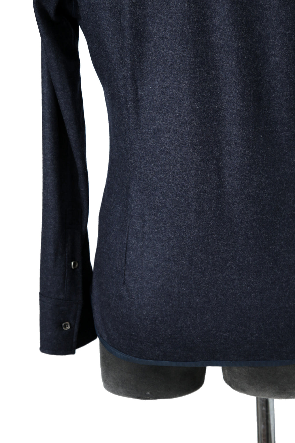 美品 イサムカタヤマバックラッシュ / ストレッチ ウール シャツ / 1552-02 / size M (NAVY)