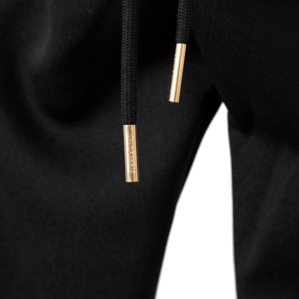 新品 CELINE セリーヌ / 21AWトリオンフ 刺繍 サイドライン トラックパンツ / 2Z344121O / size M (BLACK x RED)