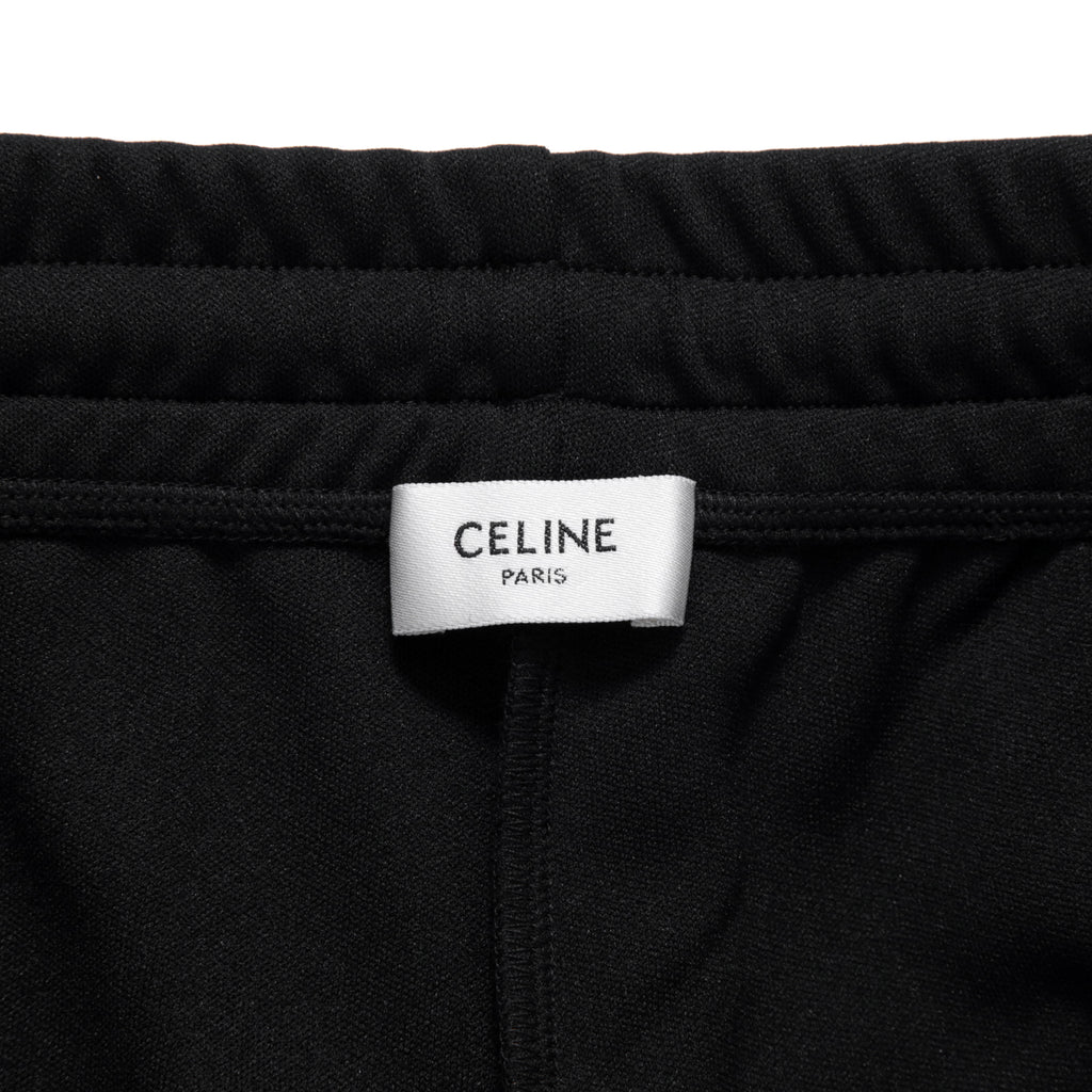 新品 CELINE セリーヌ / 21AWトリオンフ 刺繍 サイドライン トラックパンツ / 2Z344121O / size M (BLACK x RED)