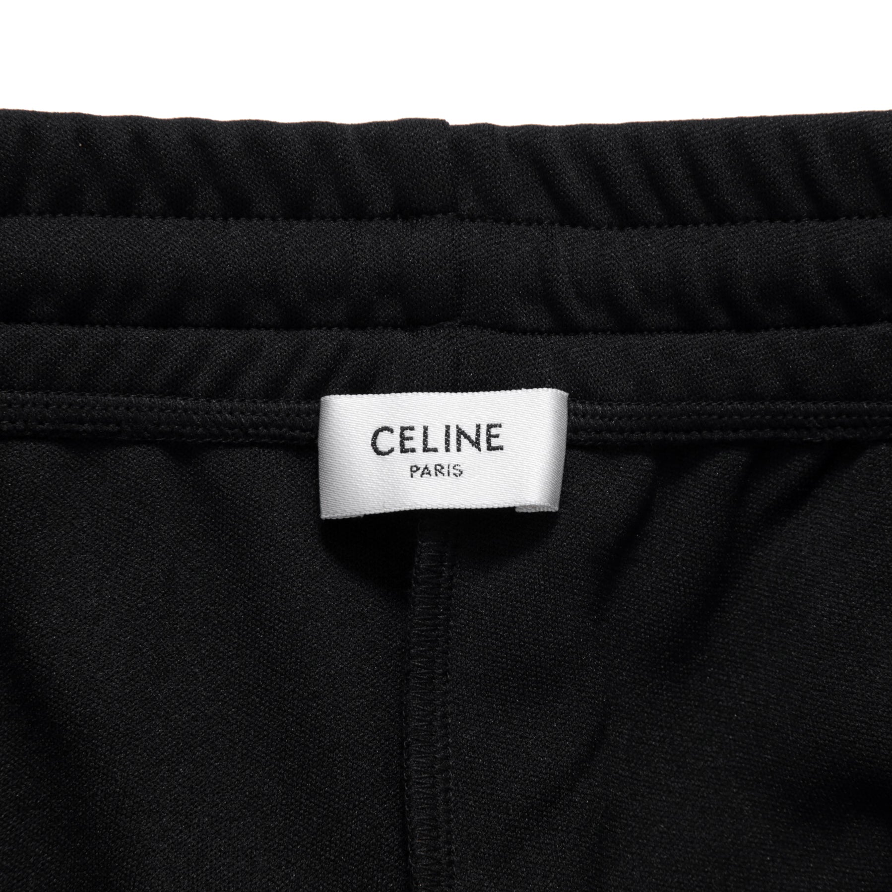 新品 CELINE セリーヌ / 21AWトリオンフ 刺繍 サイドライン トラックパンツ / 2Z344121O / size M (BLACK x RED)