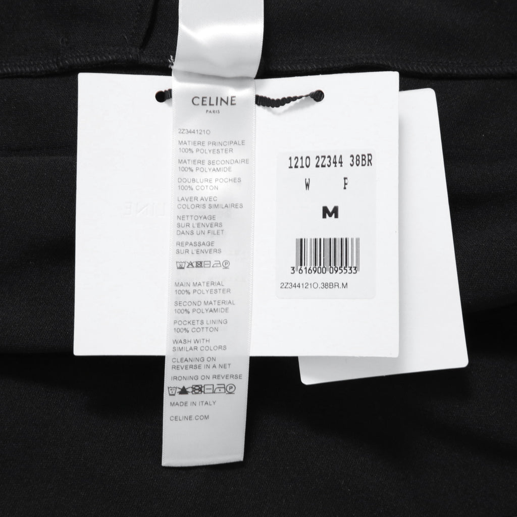 新品 CELINE セリーヌ / 21AWトリオンフ 刺繍 サイドライン トラックパンツ / 2Z344121O / size M (BLACK x RED)