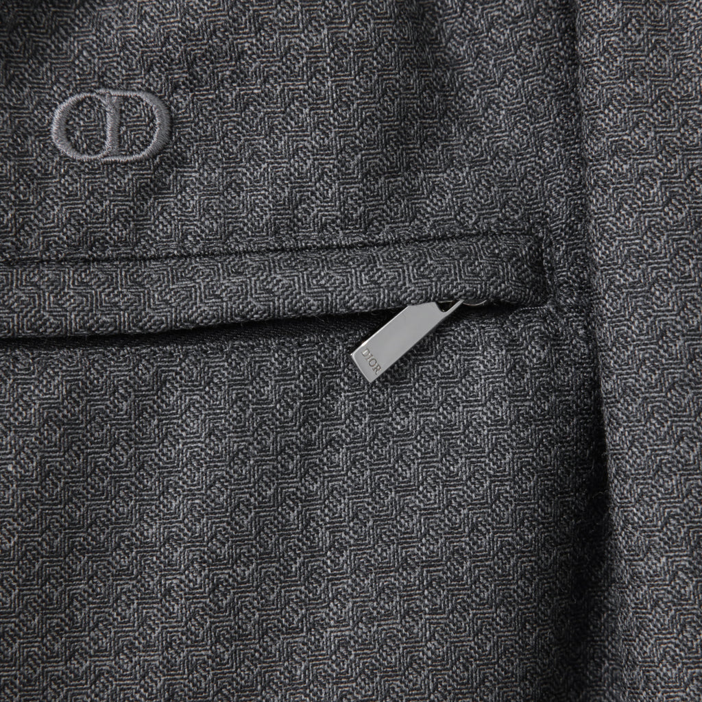 Dior ディオール / 18AW美品 ウール イージージョガー パンツ / 933C119A4600 / size 46 (GRAY)