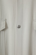 RICK OWENS リックオウエンス 21SS SLEEVELESS JUMBO OUTER SHIRT ジャンボ アウター ノースリーブ シャツ size 48 (アイボリー) 61 OYSTER