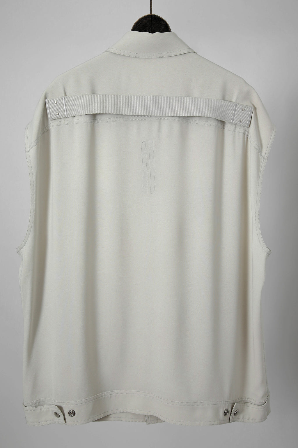 RICK OWENS リックオウエンス 21SS SLEEVELESS JUMBO OUTER SHIRT ジャンボ アウター ノースリーブ シャツ size 48 (アイボリー) 61 OYSTER