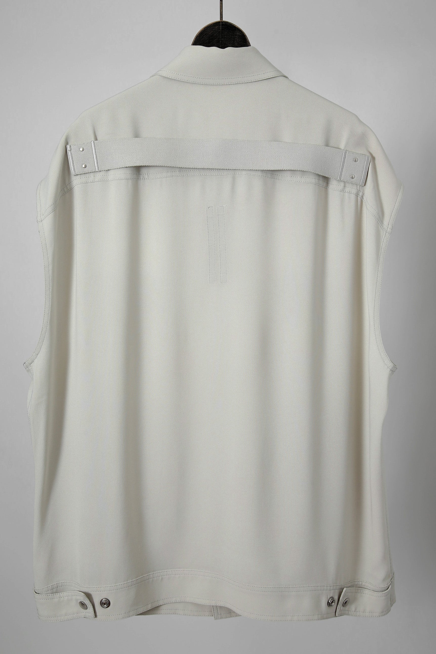 RICK OWENS リックオウエンス 21SS SLEEVELESS JUMBO OUTER SHIRT ジャンボ アウター ノースリーブ シャツ size 48 (アイボリー) 61 OYSTER
